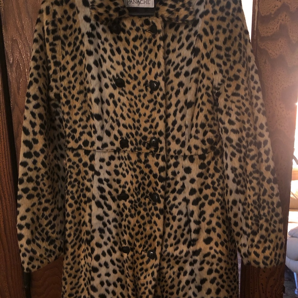 Panache Faux Leopard Coat